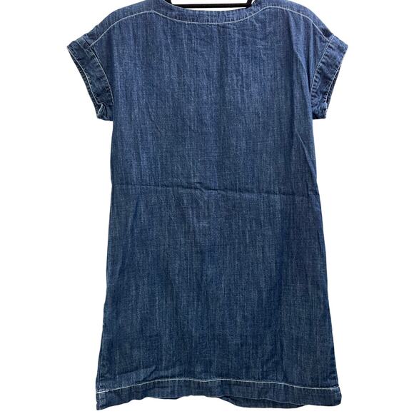 Tommy Hilfiger Size 16 Chambray Shoulder Button Preppy Denim Dress - Picture 2 of 4